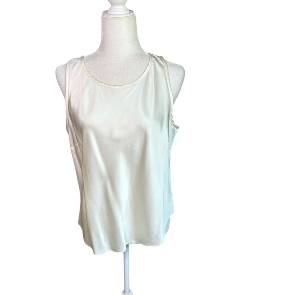 Veronica Beard Sabrina Ivory Silk Sleeveless Tank Top Size 12 - Picture 1 of 7
